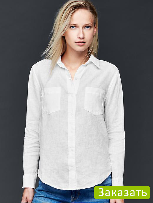 Linen boyfriend shirt